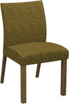 Delta Rustic Oak Upholstered Chair Mustard Fabric (Pair)