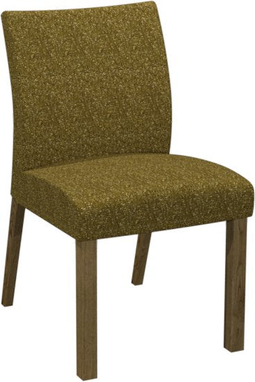 Delta Rustic Oak Upholstered Chair Mustard Fabric (Pair)