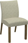 Delta Rustic Oak Upholstered Chair Oatmeal Fabric (Pair)