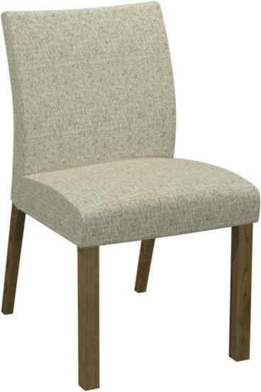 Delta Rustic Oak Upholstered Chair Oatmeal Fabric (Pair)