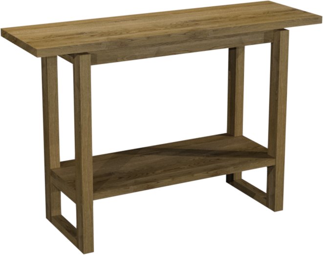 Delta Rustic Oak Console Table