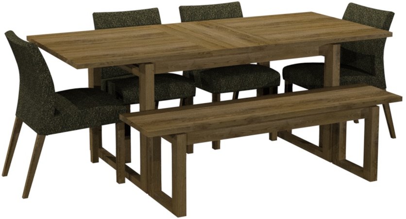 Delta Rustic Oak 4 6 Extension Dining Table - Home Furniture Interiors