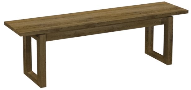 Delta Rustic Oak Dining Bench