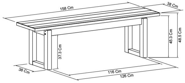 Delta Rustic Oak Dining Bench - Home Furniture Interiors