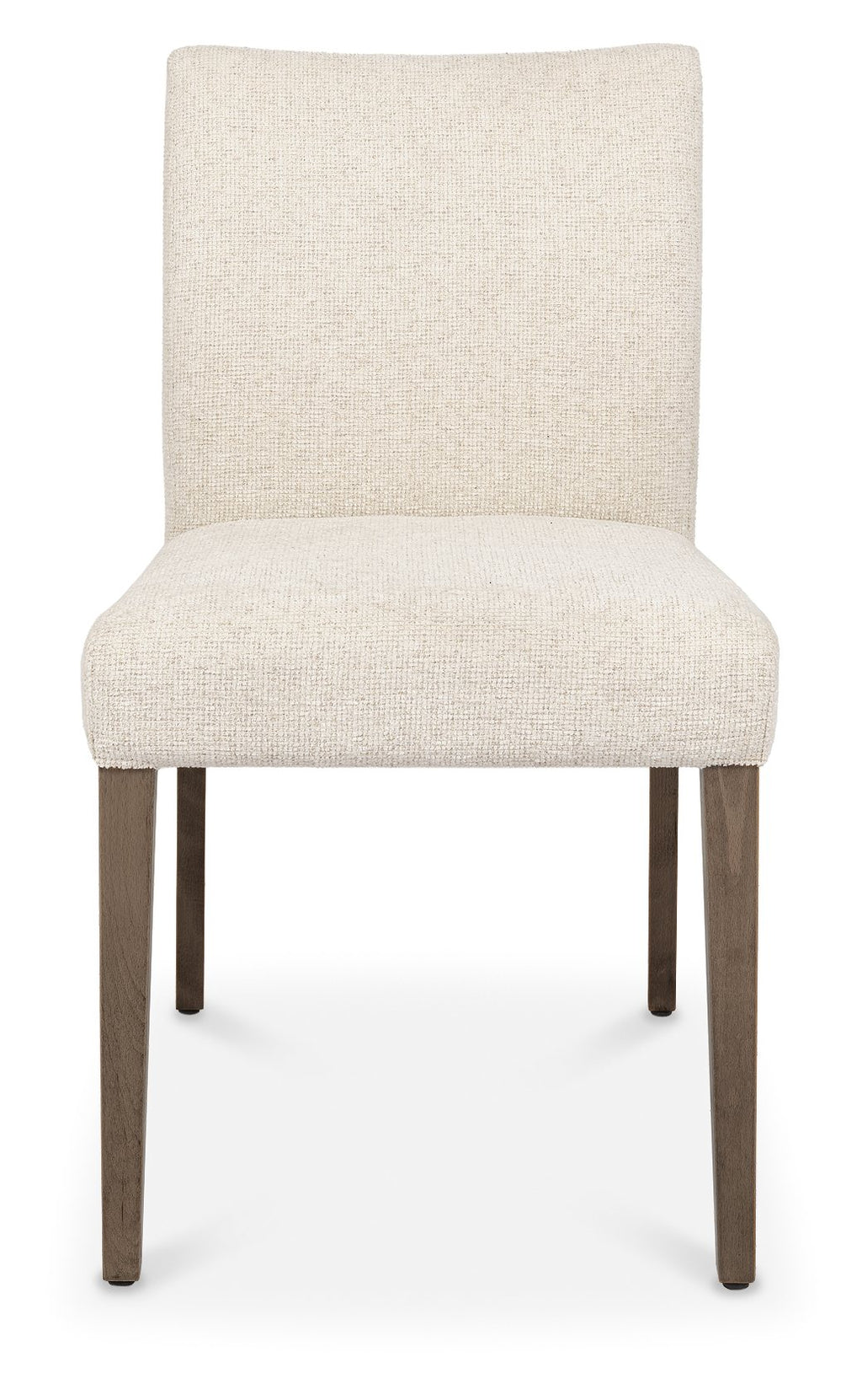 Oatmeal Mottled Fabric Dining Chair with Dark Oak Legs