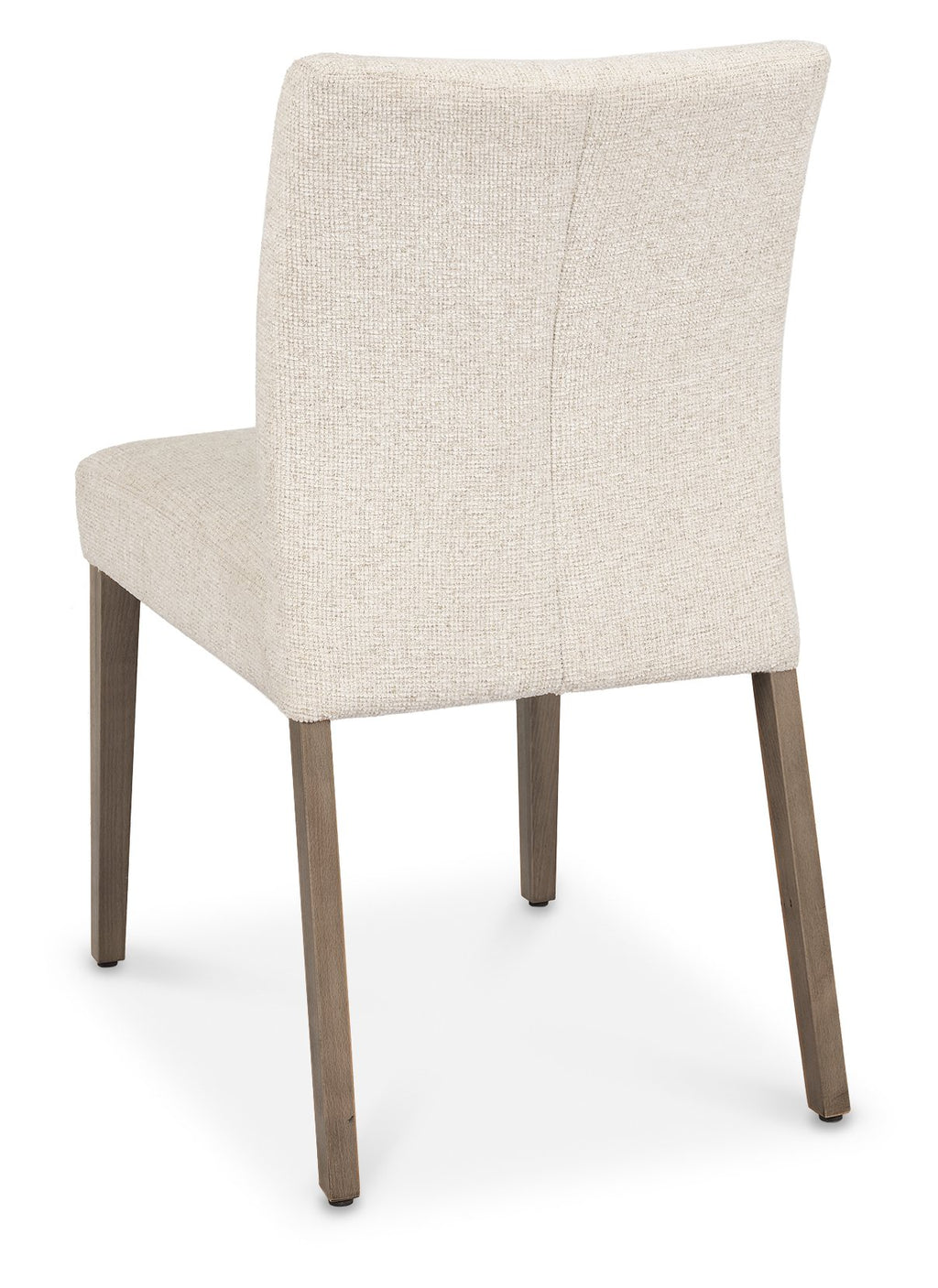 Oatmeal Mottled Fabric Dining Chair with Dark Oak Legs