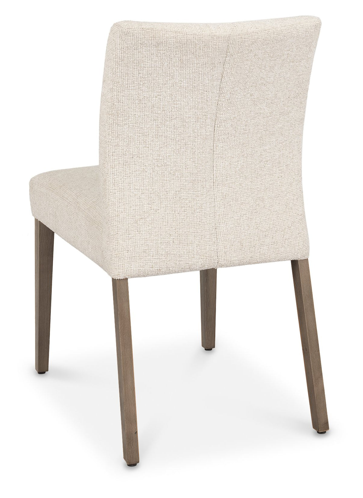 Oatmeal Mottled Fabric Dining Chair with Dark Oak Legs