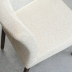Oatmeal Mottled Fabric Dining Chair with Dark Oak Legs