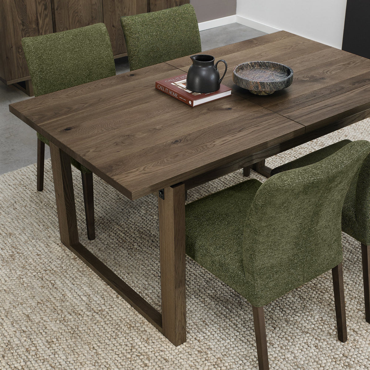Dark Oak Large Extending Dining Table 158cm to 203cm