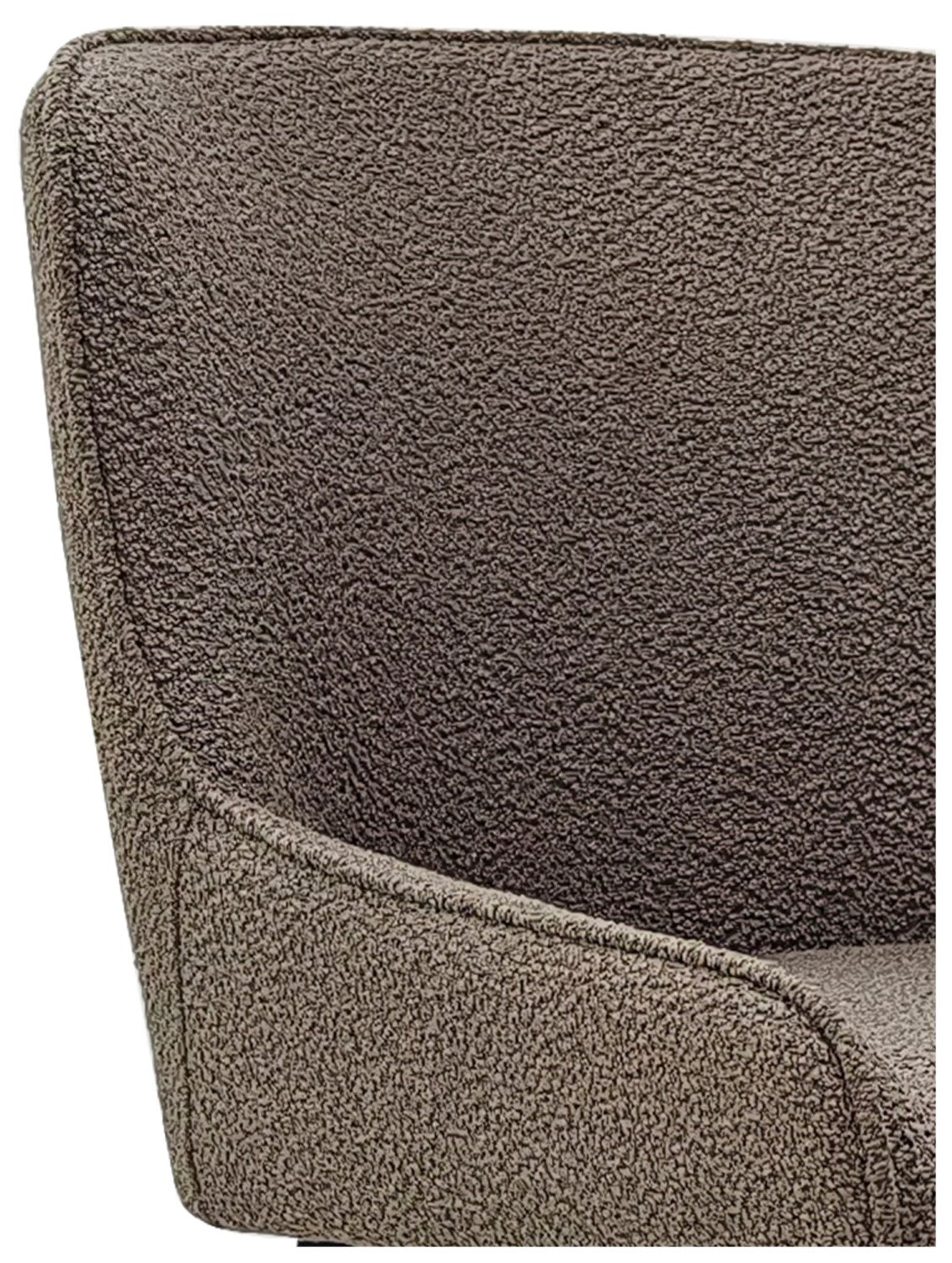 Beige Fabric Kitchen Bar Stool with Black Metal Legs - Home Furniture Interiors