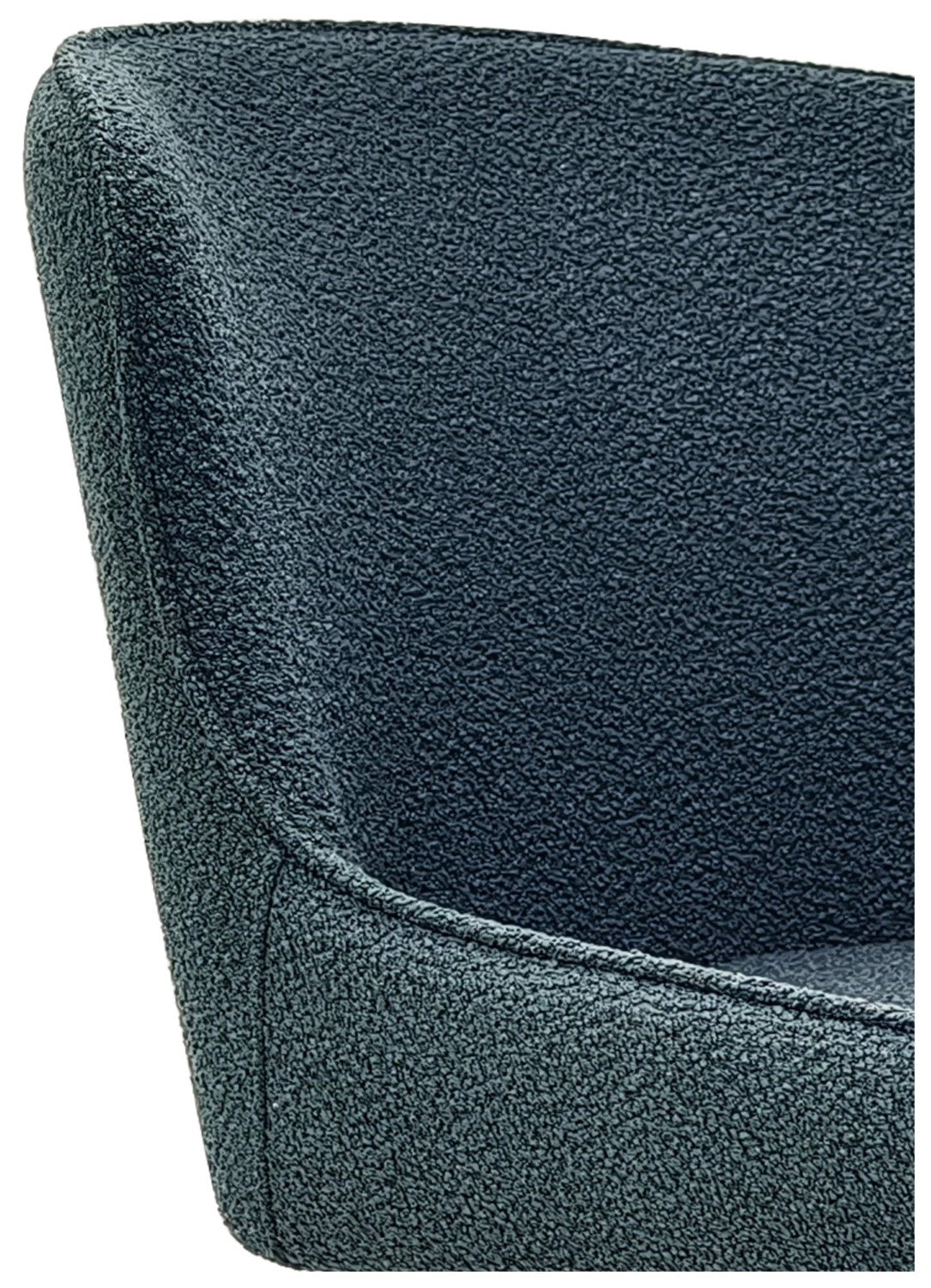 Blue Fabric Kitchen Bar Stool with Black Metal Legs - Home Furniture Interiors
