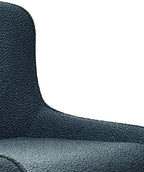 Blue Fabric Kitchen Bar Stool with Black Metal Legs - Home Furniture Interiors