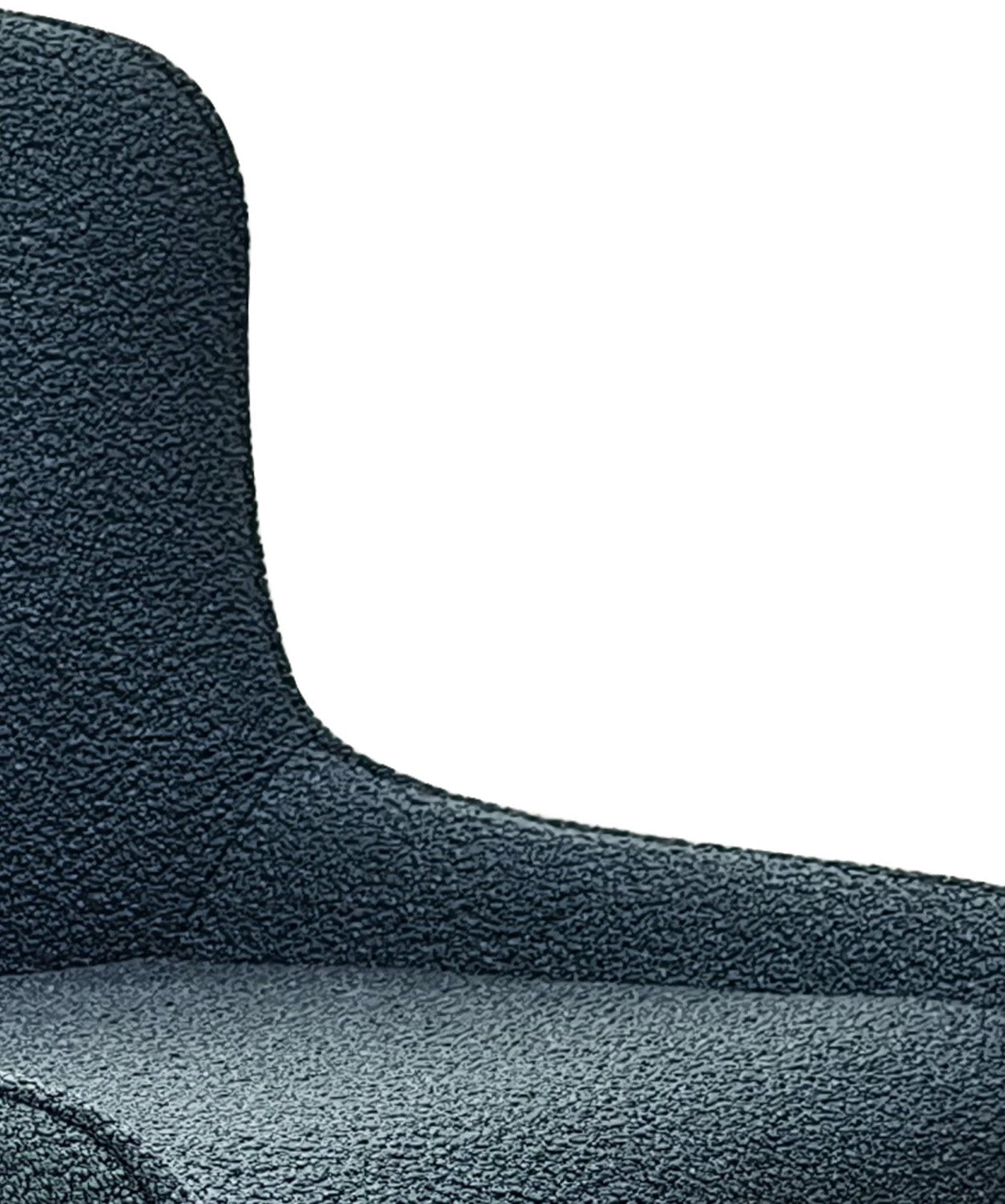 Blue Fabric Kitchen Bar Stool with Black Metal Legs - Home Furniture Interiors