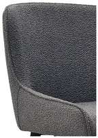 Grey Fabric Kitchen Bar Stool with Black Metal Legs - Home Furniture Interiors