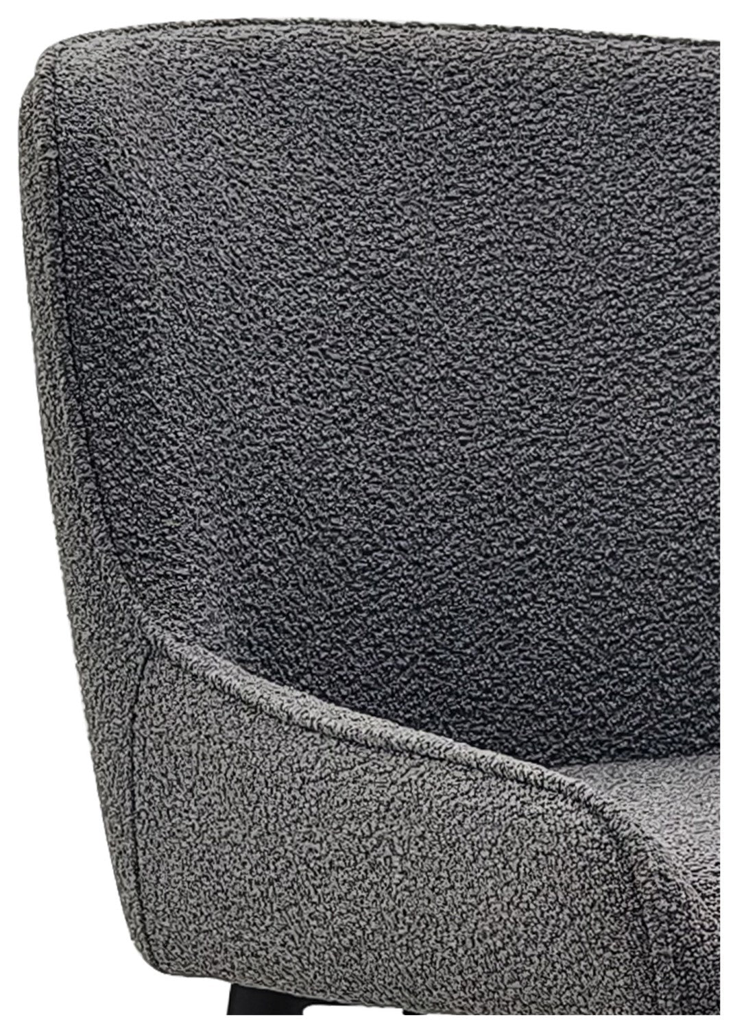 Grey Fabric Kitchen Bar Stool with Black Metal Legs - Home Furniture Interiors