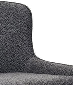 Grey Fabric Kitchen Bar Stool with Black Metal Legs - Home Furniture Interiors