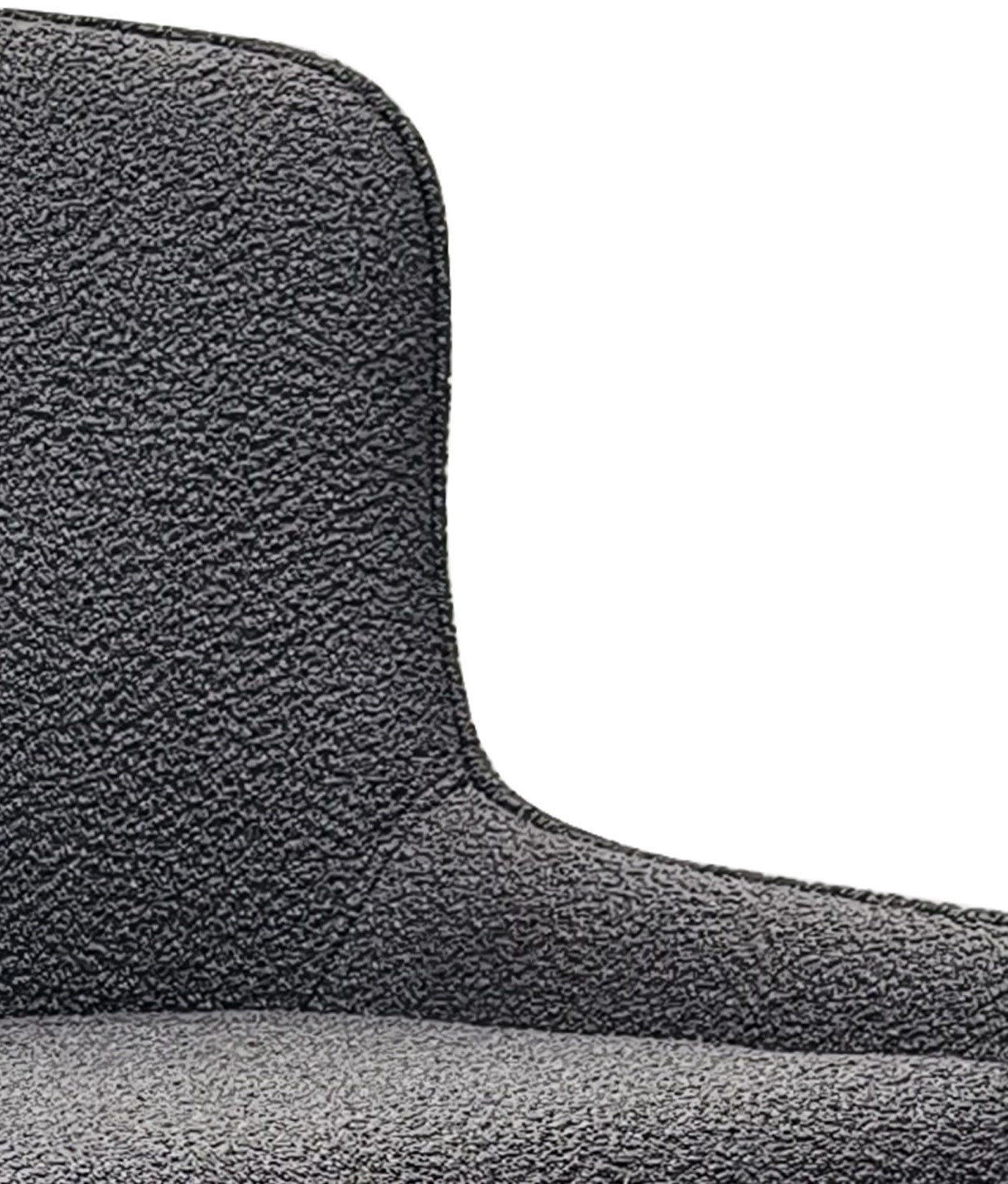 Grey Fabric Kitchen Bar Stool with Black Metal Legs - Home Furniture Interiors