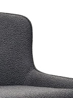 Grey Fabric Kitchen Bar Stool with Black Metal Legs - Home Furniture Interiors