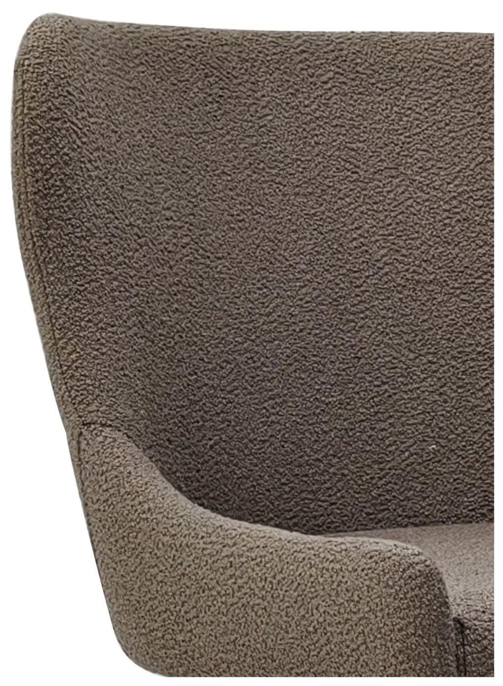 Beige Fabric Dining Chair with Black Metal Legs - Home Furniture Interiors