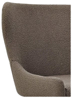 Beige Fabric Dining Chair with Black Metal Legs - Home Furniture Interiors