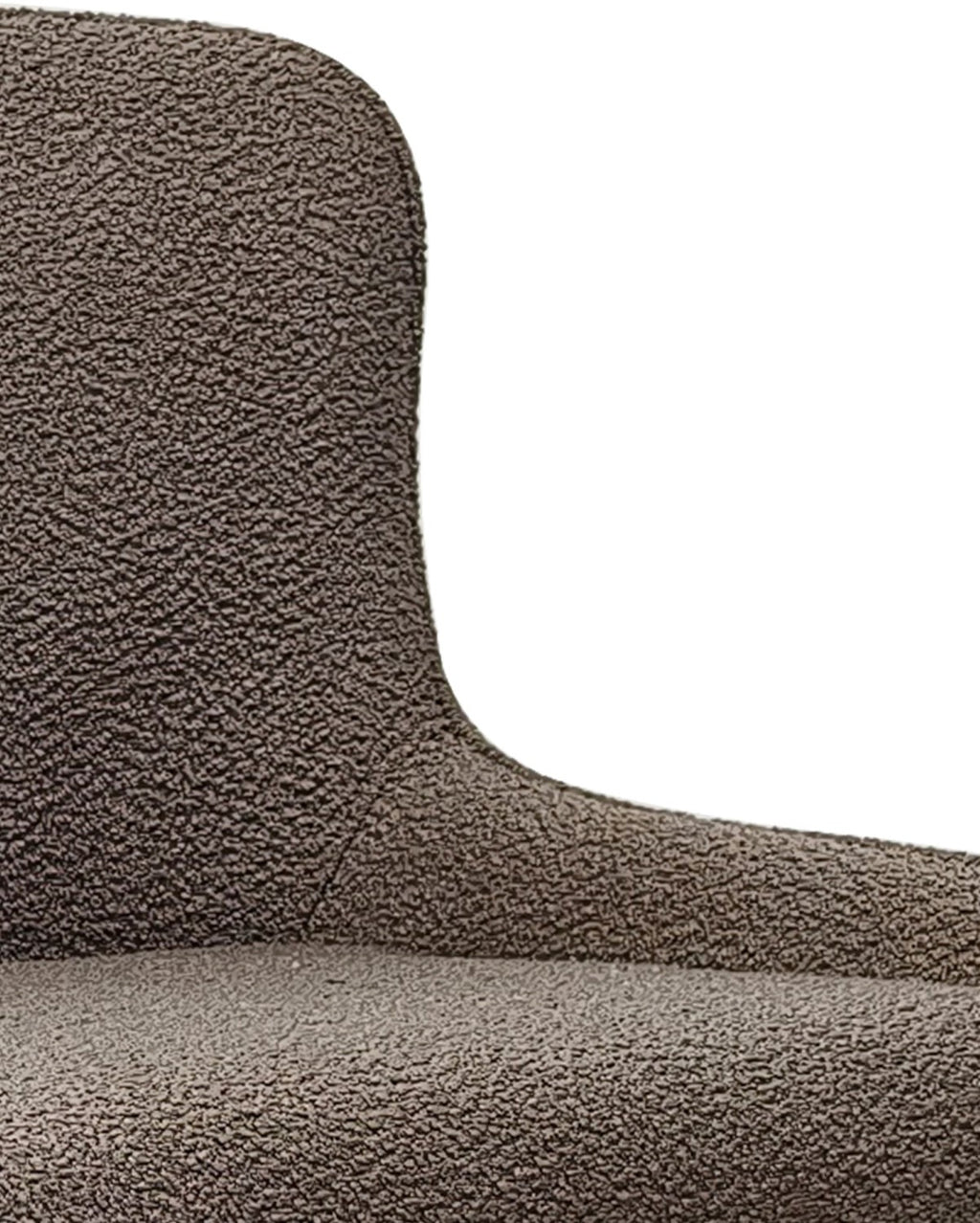 Beige Fabric Dining Chair with Black Metal Legs - Home Furniture Interiors