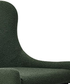 Green Fabric Dining Chair with Black Metal Legs - Home Furniture Interiors