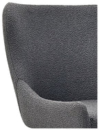 Grey Fabric Dining Chair with Black Metal Legs - Home Furniture Interiors