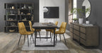 Yellow Velvet Dining Chair Black Legs - Home Furniture Interiors