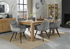 Grey Velvet Fabric Dining Arm Chair Pleated Back Pattern - Home Furniture Interiors