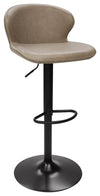 Stone Leather Effect Gas Lift Swivel Barstool