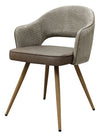Hanson Beige Fabric And Stone Vintage Faux Leather Two Tone Chair with Oak Effect Legs (Pair)
