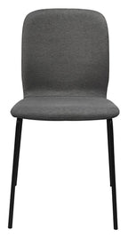 Felix Grey Stackable Chair with Black Legs (4 in a Carton) - Home Furniture Interiors