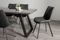 Rectangular 6ft Grey Painted Dining Table Glass Top