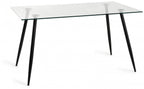 Rectangular Dining Table 6 Blue Velvet Chairs Dining Set - Home Furniture Interiors