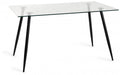 Glass Top Dining Table Black Legs