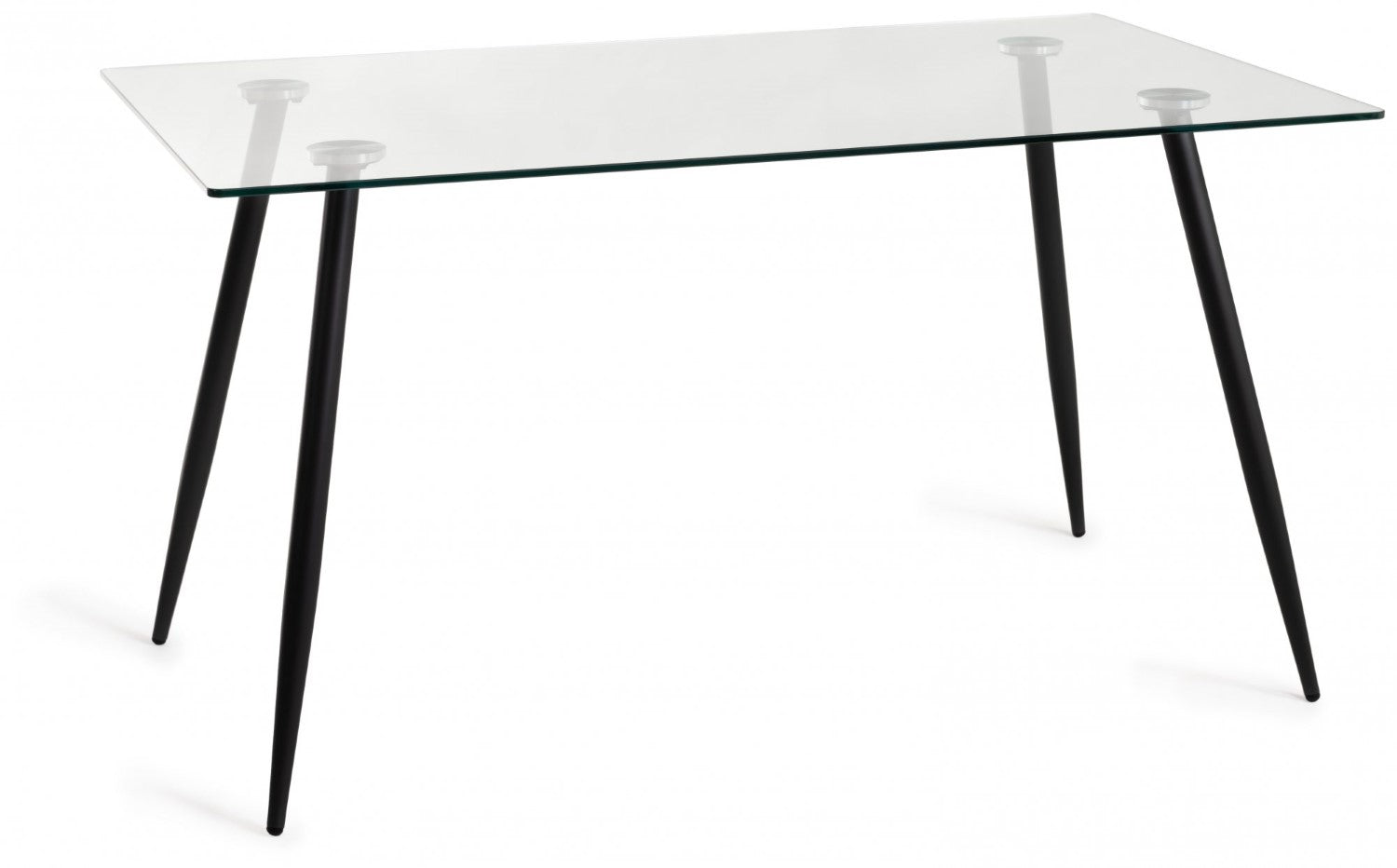 Glass Top Dining Table Black Legs