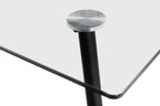Glass Top Dining Table Black Legs - Home Furniture Interiors
