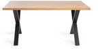 Oak Dining Table Set with 4 Yellow Velvet Chairs - Home Furniture Interiors