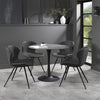 Matte Grey Sintered Stone Top Round Dining Table