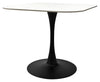 White Marble Effect 90cm Square Bistro Dining Table