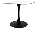 White Marble Effect 90cm Square Bistro Dining Table