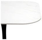White Marble Effect 90cm Square Bistro Dining Table - Home Furniture Interiors