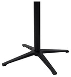 Grey Marble Effect Square Bistro Table with Black Base - Home Furniture Interiors