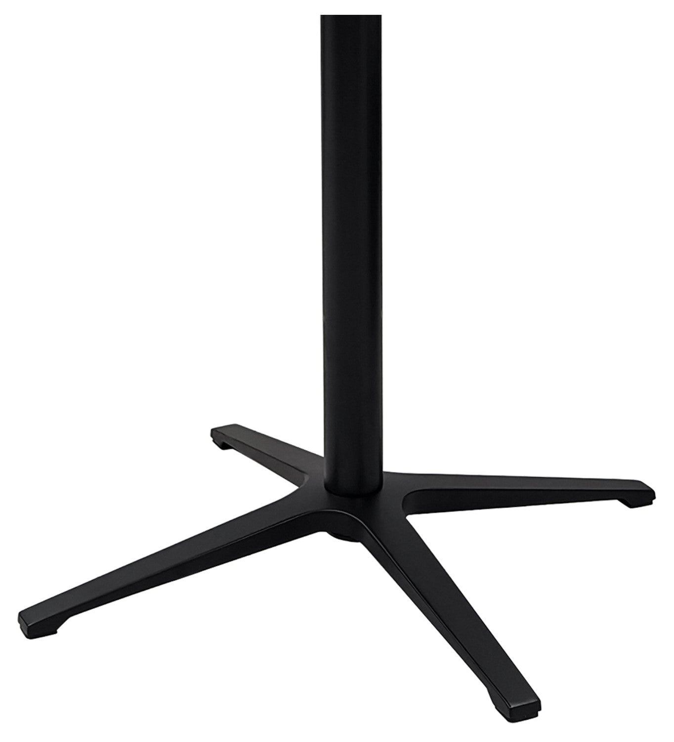 Grey Marble Effect Square Bistro Table with Black Base - Home Furniture Interiors