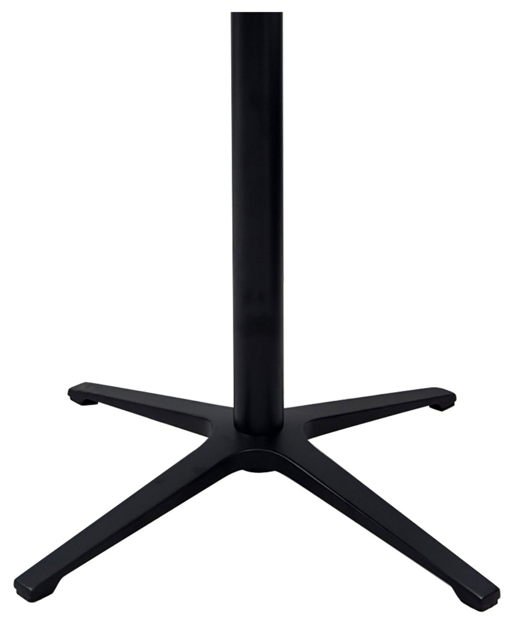 White Marble Effect Square Bistro Table with Black Base - Home Furniture Interiors