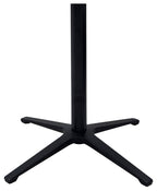 White Marble Effect Square Bistro Table with Black Base - Home Furniture Interiors