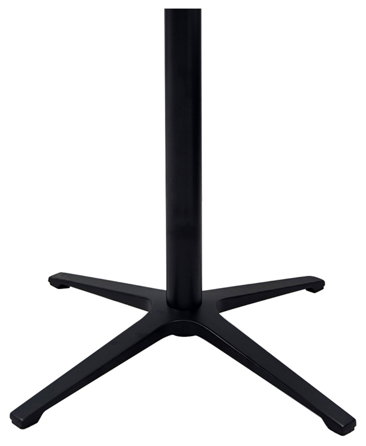 White Marble Effect Square Bistro Table with Black Base - Home Furniture Interiors