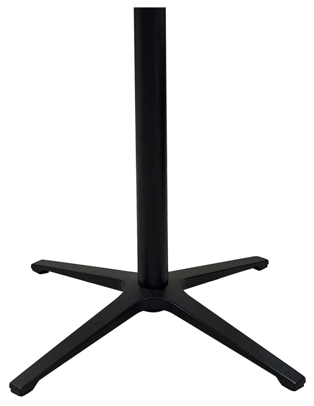 Beige Mable Effect Square Bistro Table with Black Base - Home Furniture Interiors