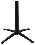 Beige Mable Effect Square Bistro Table with Black Base - Home Furniture Interiors