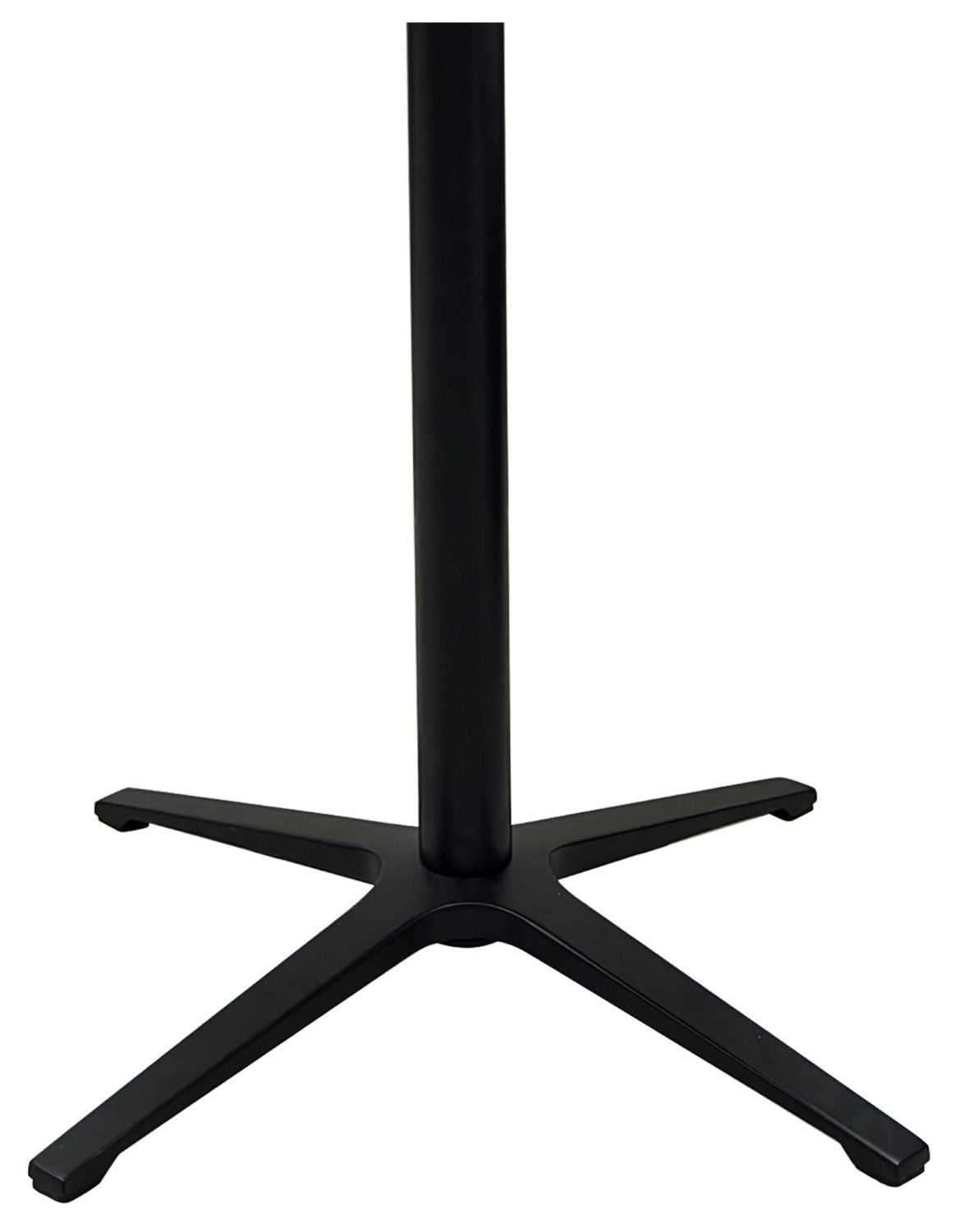 Beige Mable Effect Square Bistro Table with Black Base - Home Furniture Interiors